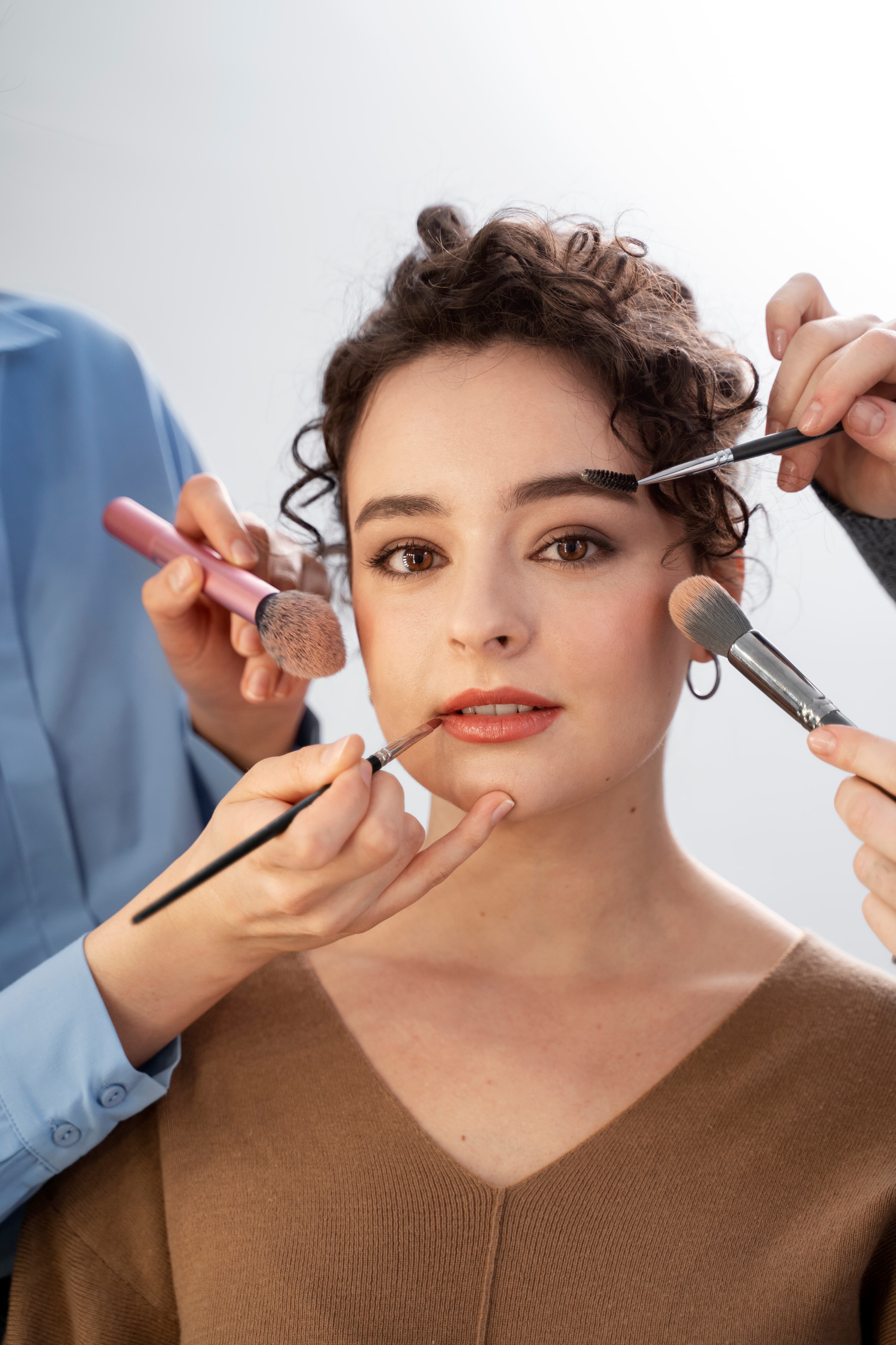 Professional precision beauty makeup portrait